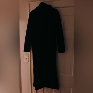 Dudley Stephens Black Fleece Midi Dress